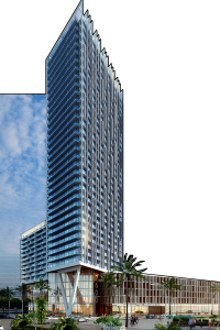 A rendering of a tower at the Galleria by Adache Group Architects.